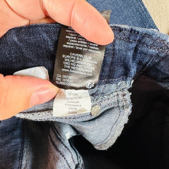 Liverpool Jeans Women 2/26 Columbia Blue Double Fray Hem Liv Non Skinny Skinny - Picture 6 of 14
